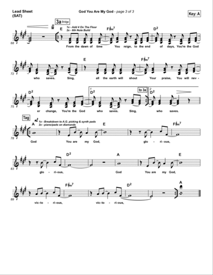 God You Are My God Piano scores gallery preview page 3