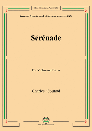 Gounod-Sérénade,for Violin and Piano
