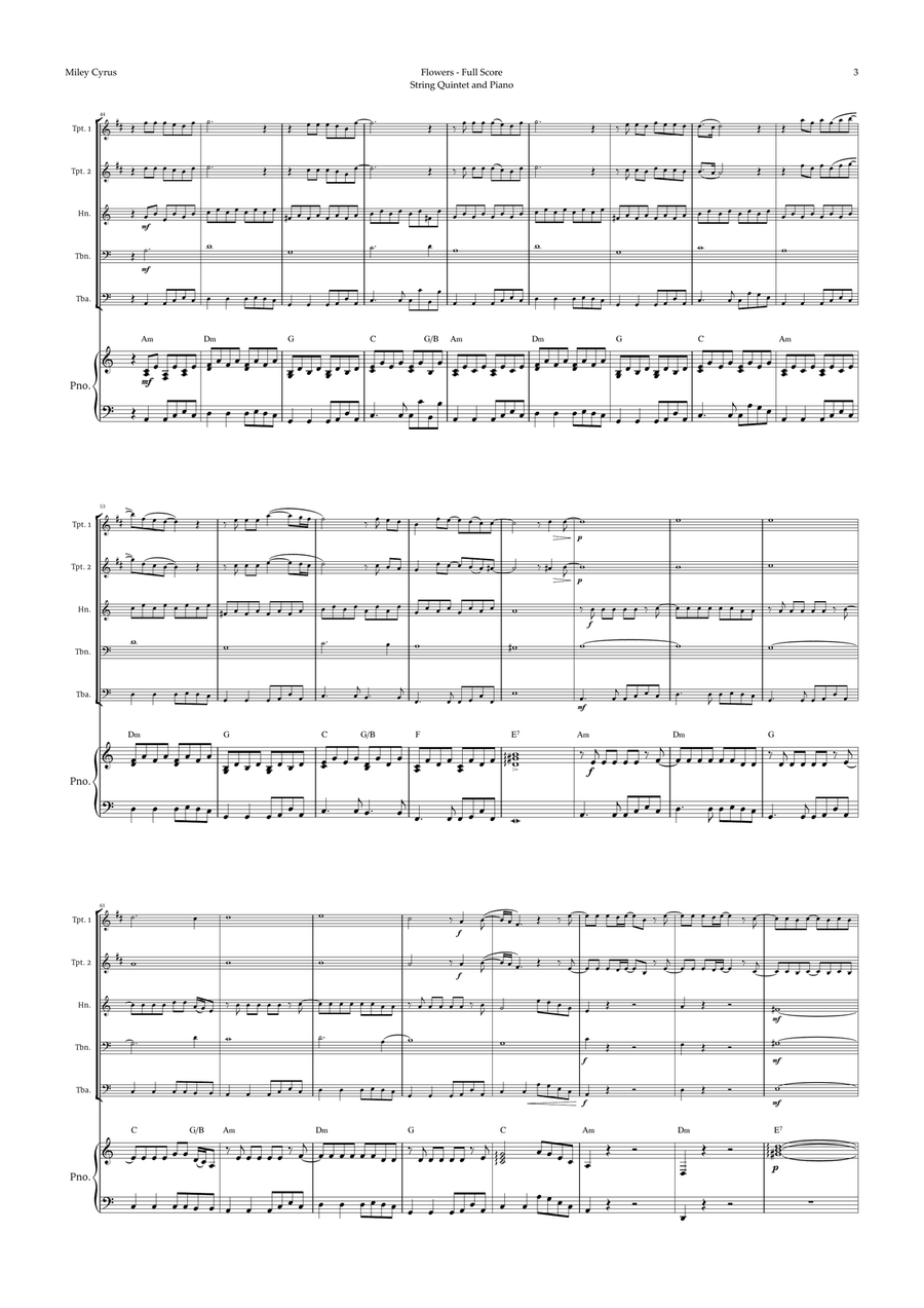 Flowers Brass Quintet scores gallery preview page 3