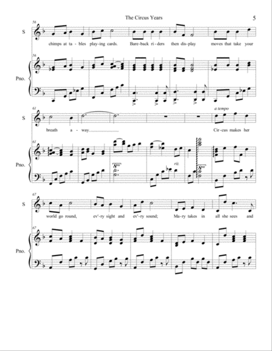 The Circus Years Voice scores gallery preview page 5