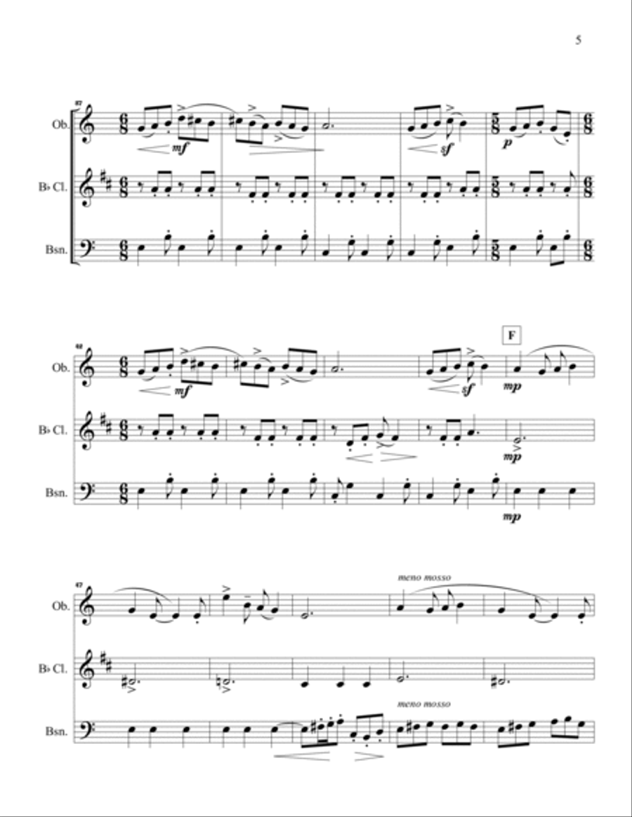 Eleanor Rigby Woodwind Trio scores gallery preview page 5
