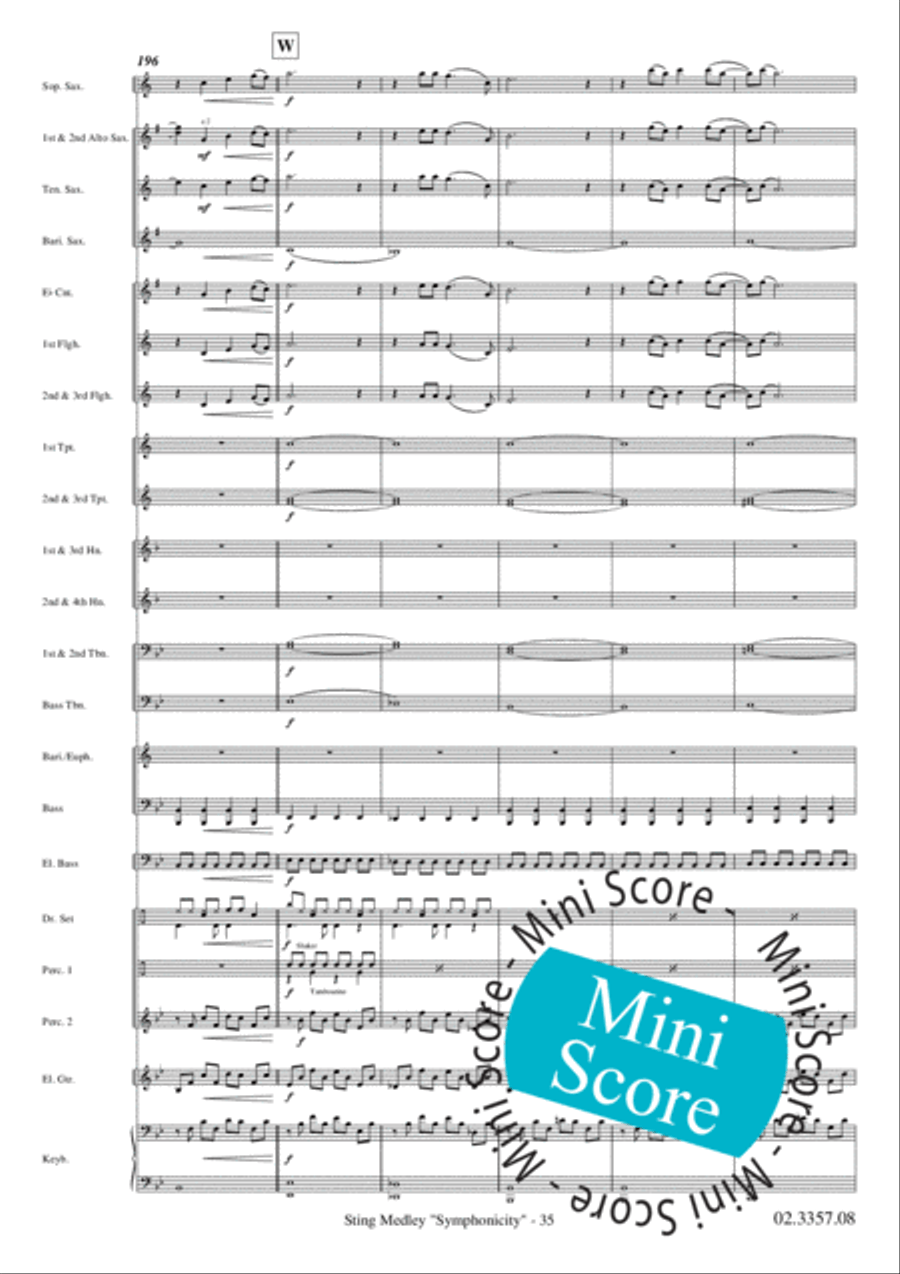 Sting Medley Sting Medley Fanfare Band scores gallery preview page 39