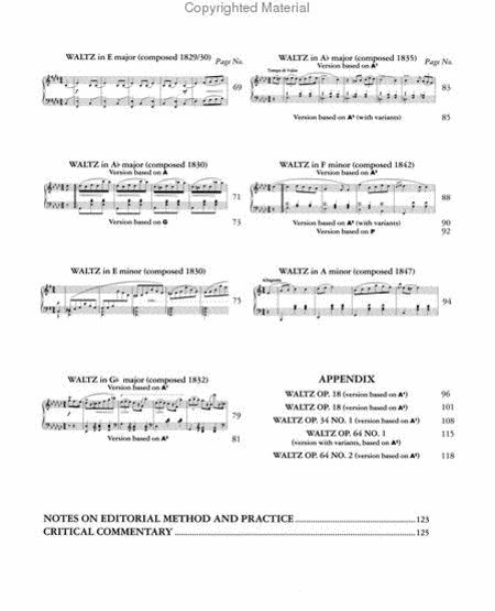 Waltzes for Piano by Frederic Chopin Piano Solo - Sheet Music