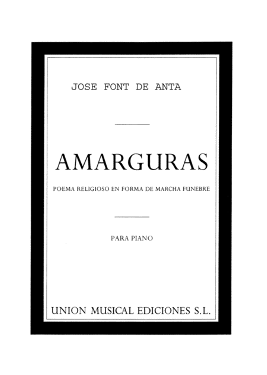 Jose Font De Anta Amarguras Piano Piano Solo scores gallery preview page 1