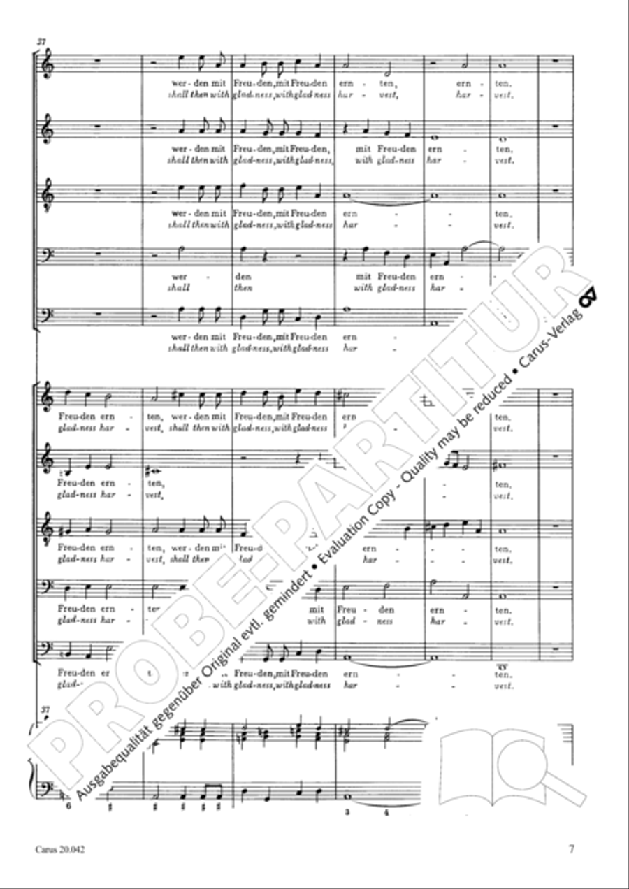 He who weeping soweth (Die mit Tranen saen) SATBarB scores gallery preview page 8