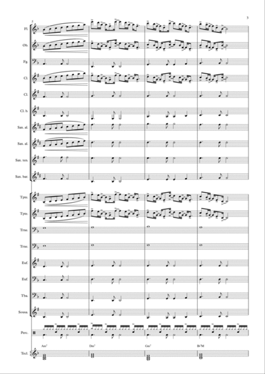 Careless Whisper Concert Band scores gallery preview page 3