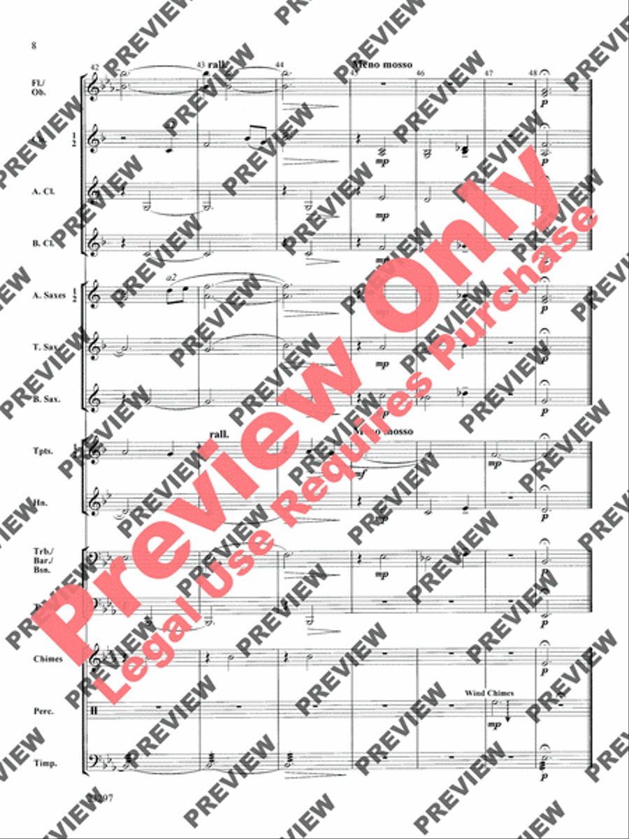 An American Hymntune (Amazing Grace) Concert Band scores gallery preview page 9