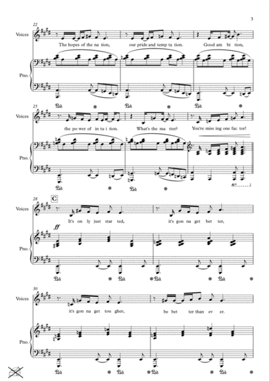 Three Songs for Assembly - Vocal Score Voice scores gallery preview page 5