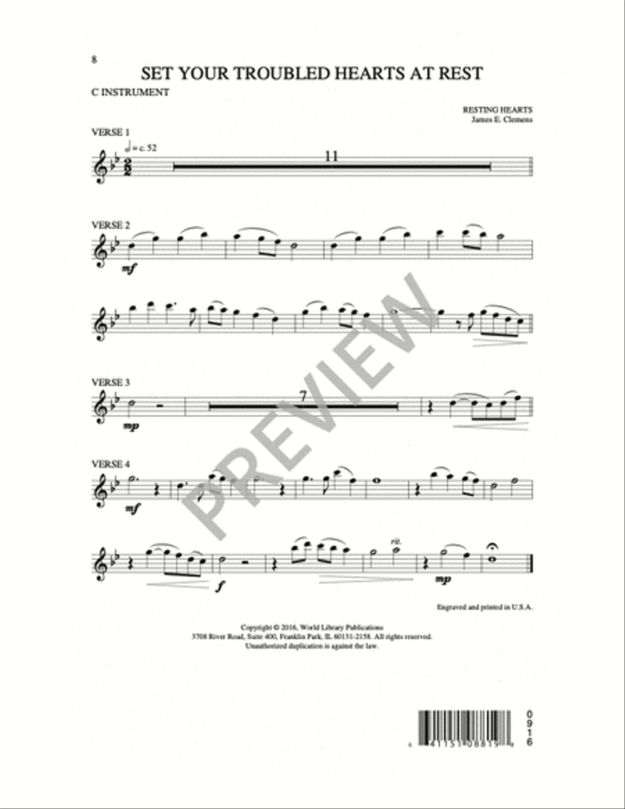 Set Your Troubled Hearts at Rest 4-Part scores gallery preview page 5