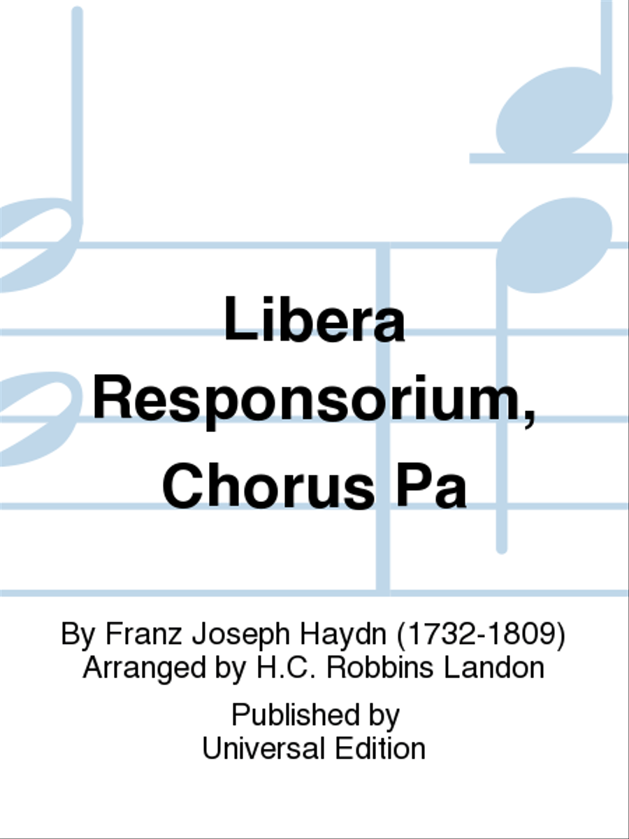 Libera Responsorium, Chorus Pa Choir scores gallery preview page 1