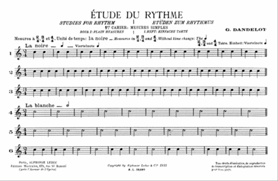 Etude Du Rythme - Volume 1 Collection / Songbook scores gallery preview page 2