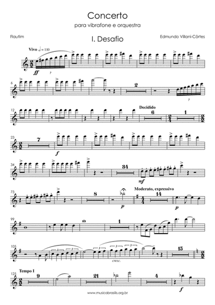 Concerto para vibrafone e orquestra (partes)