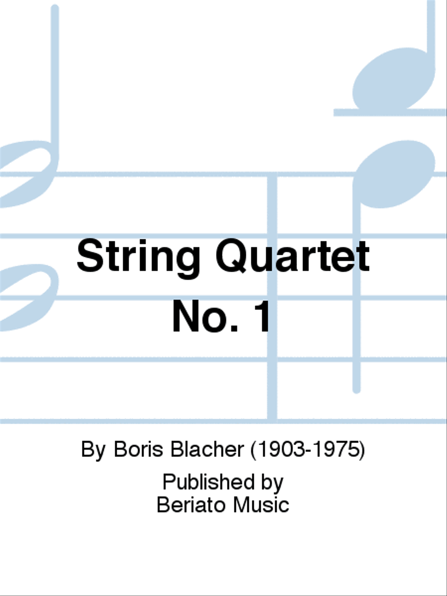 String Quartet No. 1 String Quartet scores gallery preview page 1