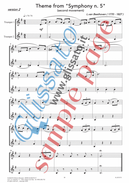 10 Romantic Pieces - Bb Trumpet or Trombone T.C. Duet image number null