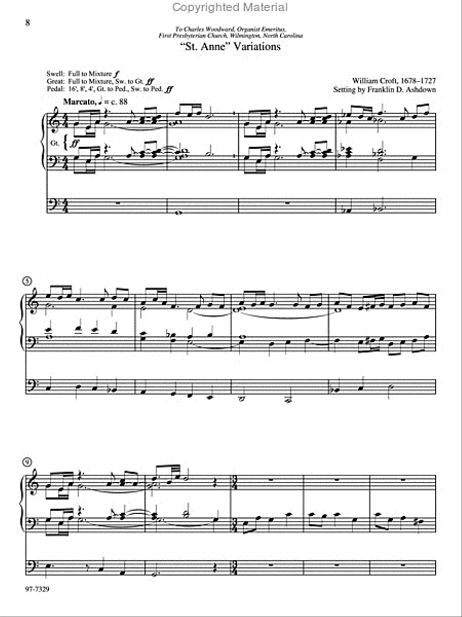 Eight Festive Postludes Organ scores gallery preview page 3