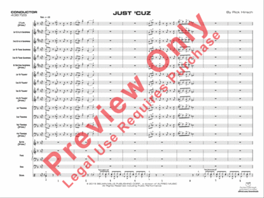 Just 'Cuz Just 'Cuz Jazz Ensemble scores gallery preview page 4