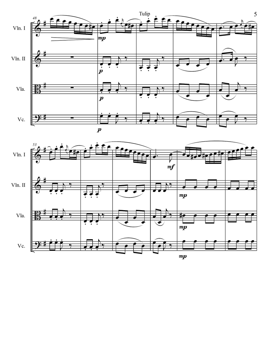 Tulip String Quartet scores gallery preview page 5