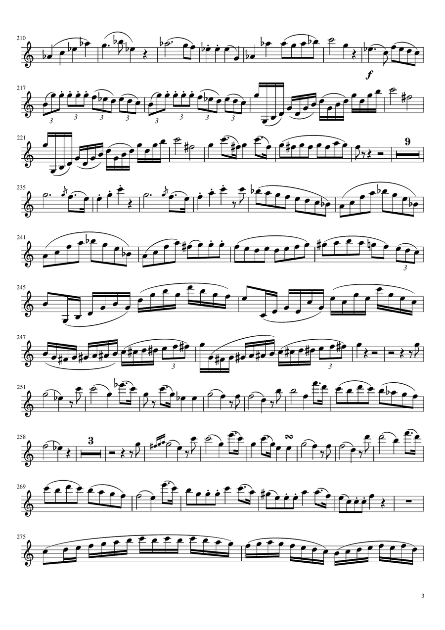 Clarinet Concerto in Bb Major by P.J Riotte Clarinet Solo scores gallery preview page 3