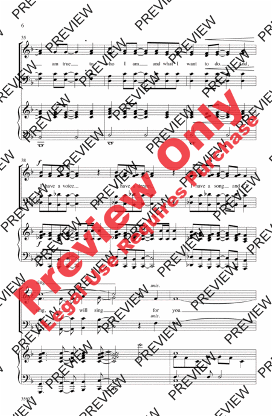 I Have a Voice 4-Part scores gallery preview page 6