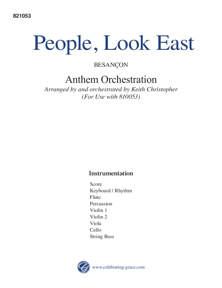People, Look East Orchestration (Digital) 4-Part scores gallery preview page 1
