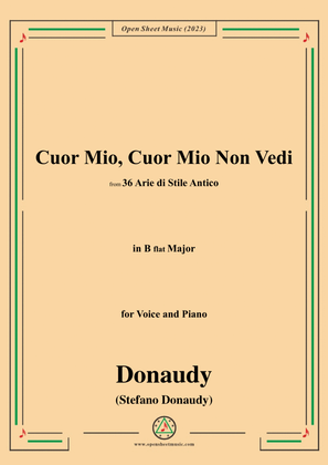 Donaudy-Cuor Mio,Cuor Mio Non Vedi,in B flat Major