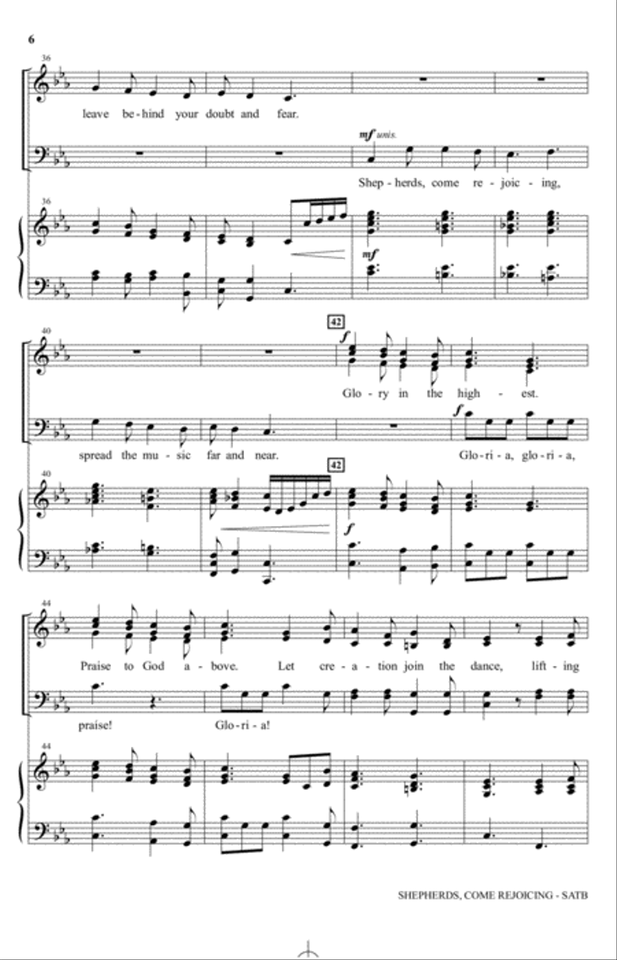 Shepherds, Come Rejoicing 4-Part scores gallery preview page 4