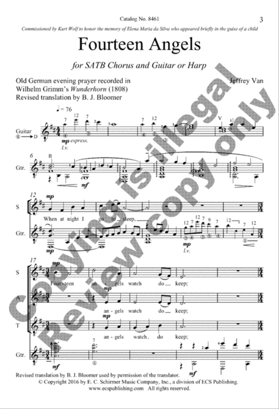 Fourteen Angels 4-Part scores gallery preview page 8