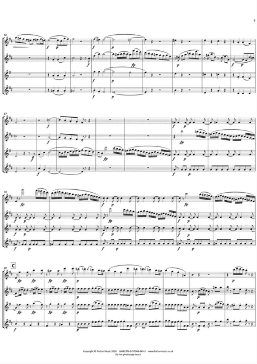 Quartet KV387 The Spring Quartet Set of Parts scores gallery preview page 5