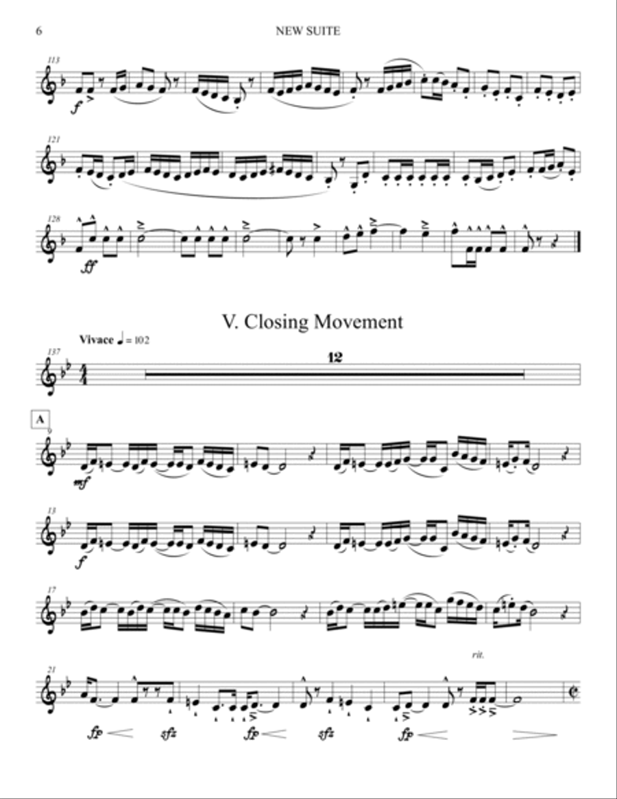 New Suite (Parts) [2] Concert Band scores gallery preview page 6