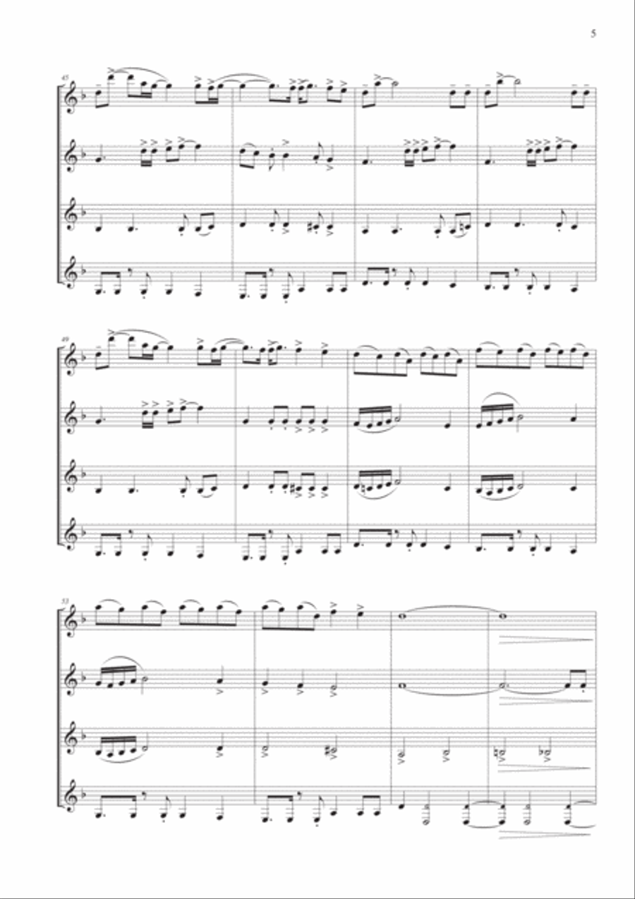 Skyfall Woodwind Quartet scores gallery preview page 6