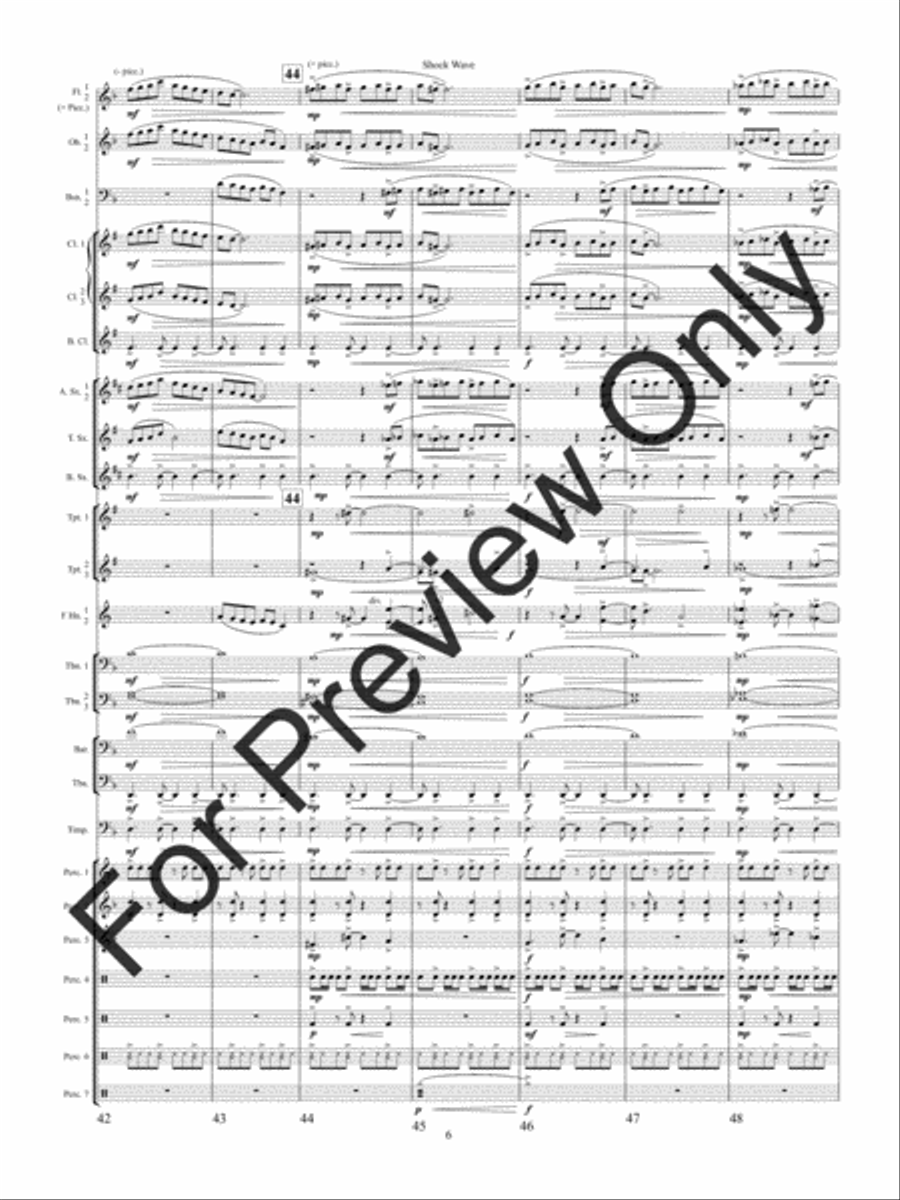Shock Wave (Score) Concert Band scores gallery preview page 9
