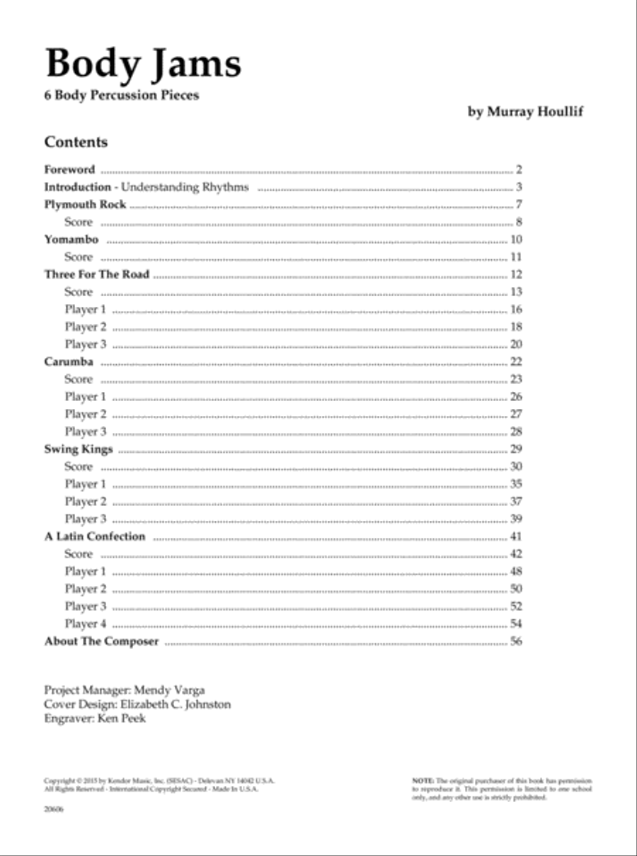 Body Jams Percussion scores gallery preview page 2