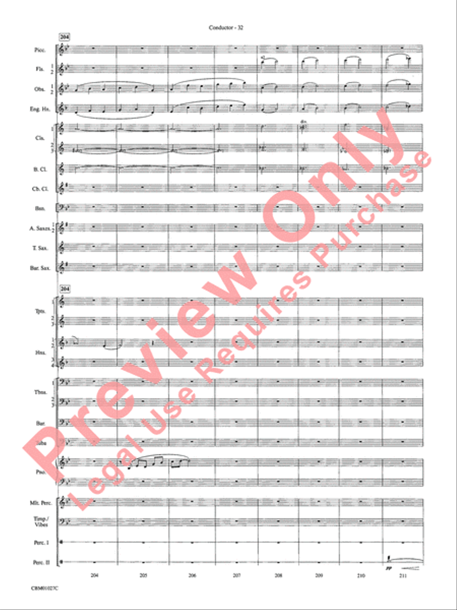 Harry Potter Symphonic Suite Concert Band scores gallery preview page 35