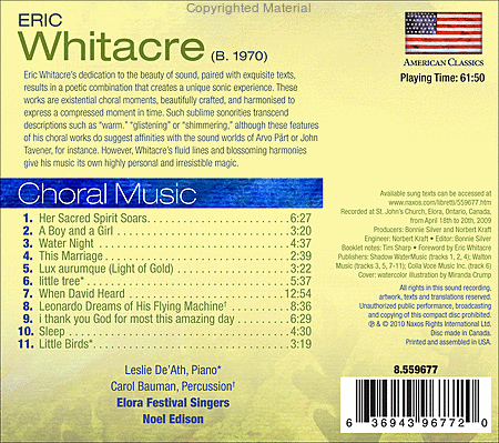 Eric Whitacre: Choral Music image number null