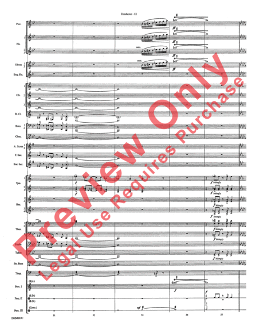 Cuban Overture Concert Band scores gallery preview page 19