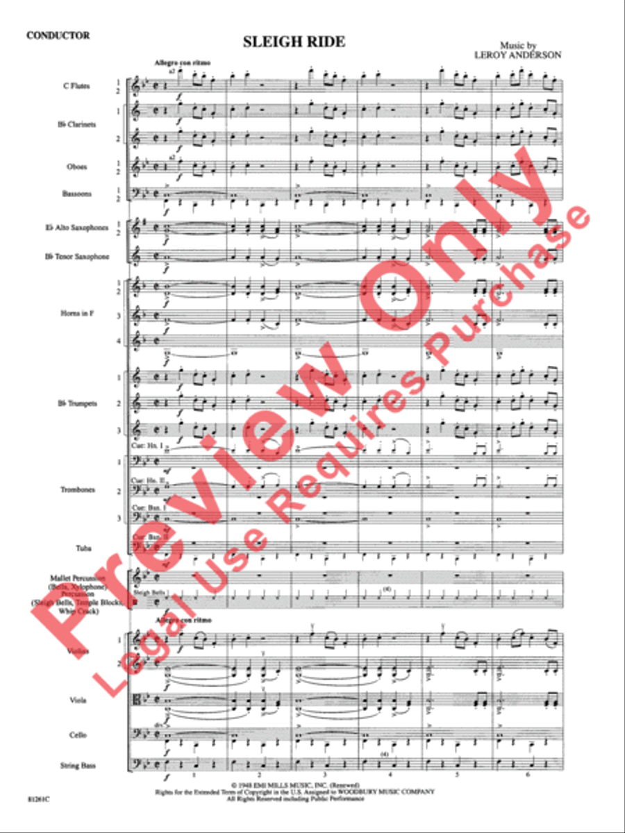 Sleigh Ride Full Orchestra scores gallery preview page 4