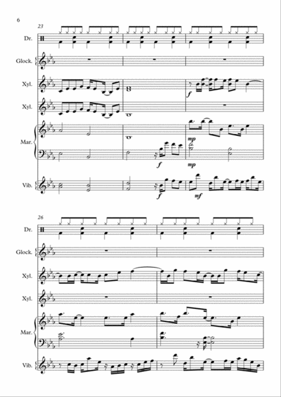 Fireflies Fireflies Percussion Ensemble scores gallery preview page 6
