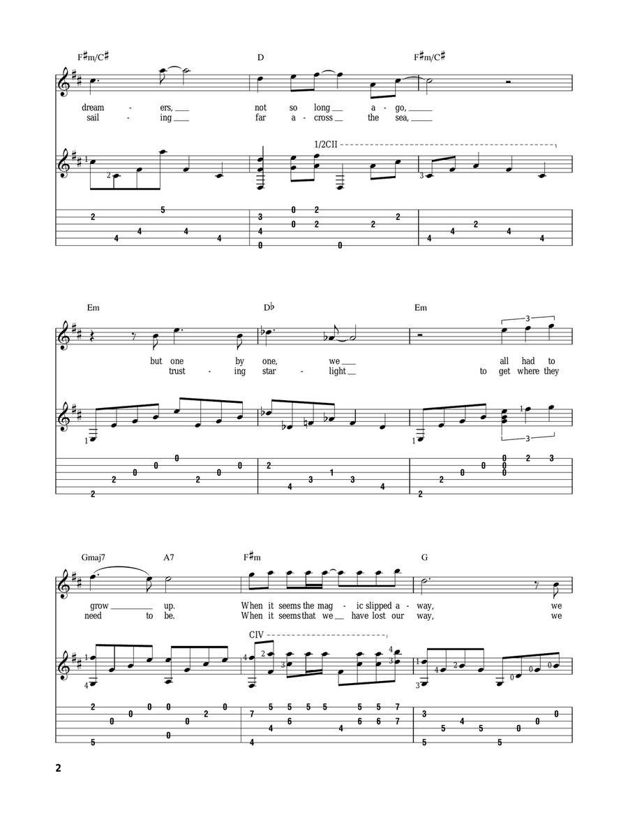 Believe (from The Polar Express) Guitar Solo scores gallery preview page 2