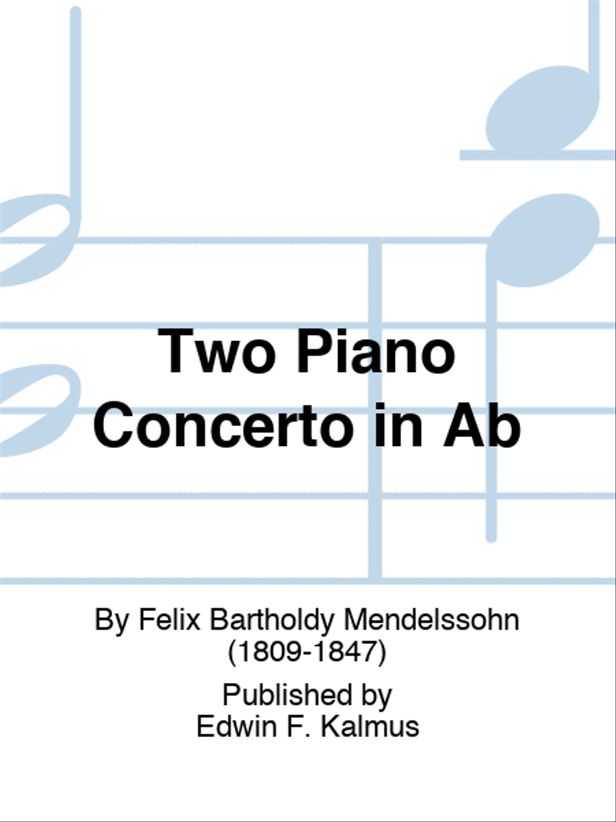 Two Piano Concerto in Ab Orchestra scores gallery preview page 1