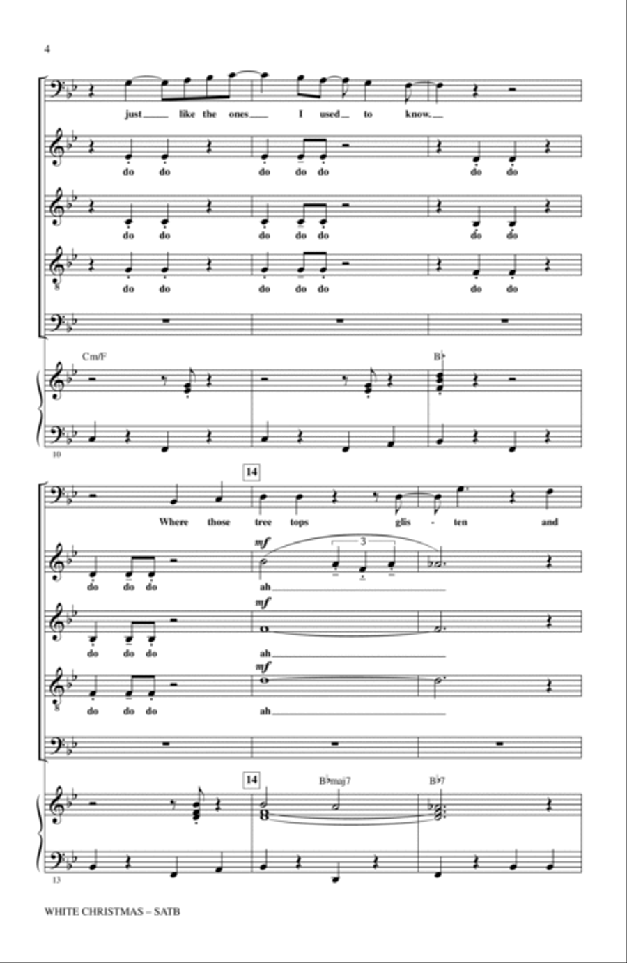 White Christmas (arr. Audrey Snyder) 4-Part scores gallery preview page 3