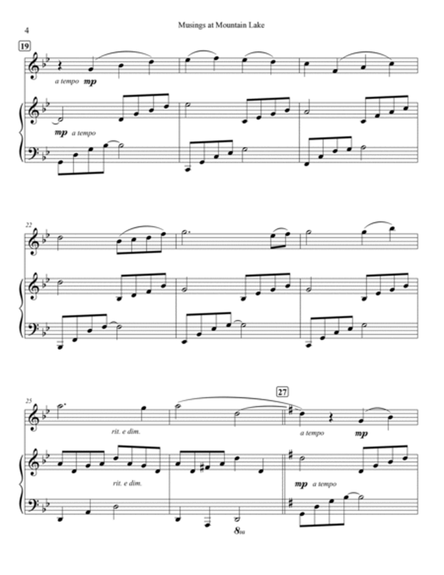 Musings at Mountain Lake - Violin & Piano image number null