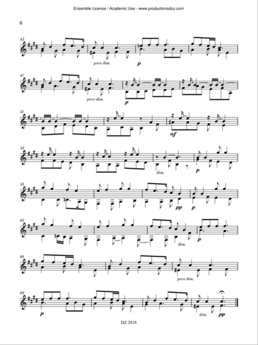 Suite de Timoc Suite de Timoc Classical Guitar scores gallery preview page 6