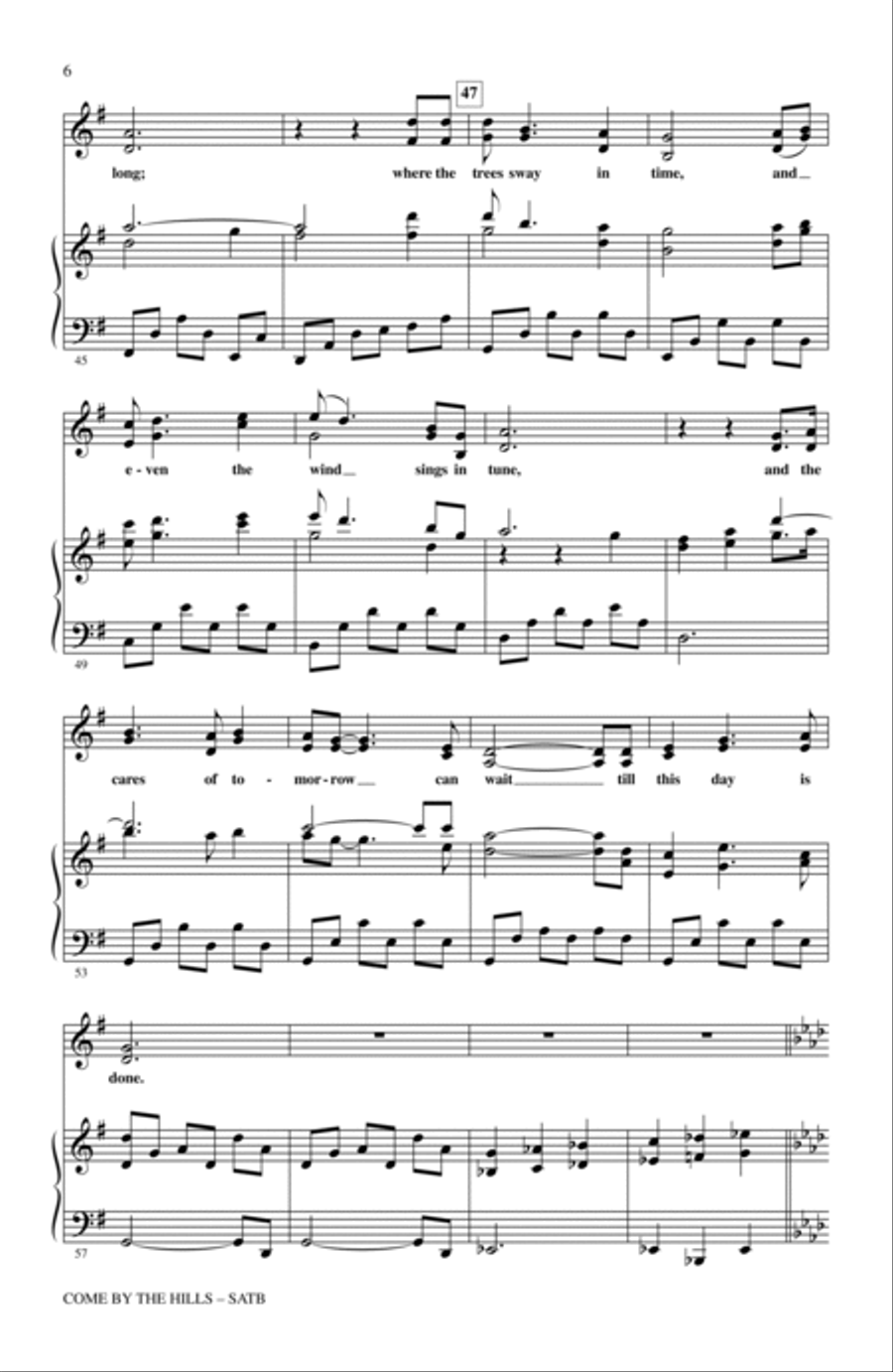 Come By The Hills (Buachaill On Eirne) 4-Part scores gallery preview page 5