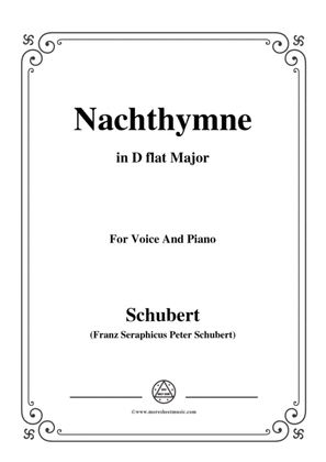 Schubert-Nachthymne,in D flat Major,for Voice&Piano
