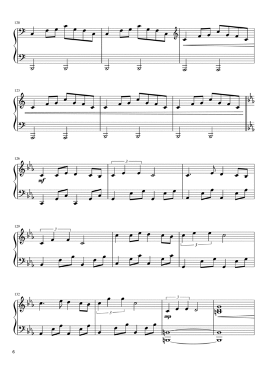 The Night's King Piano Solo scores gallery preview page 6