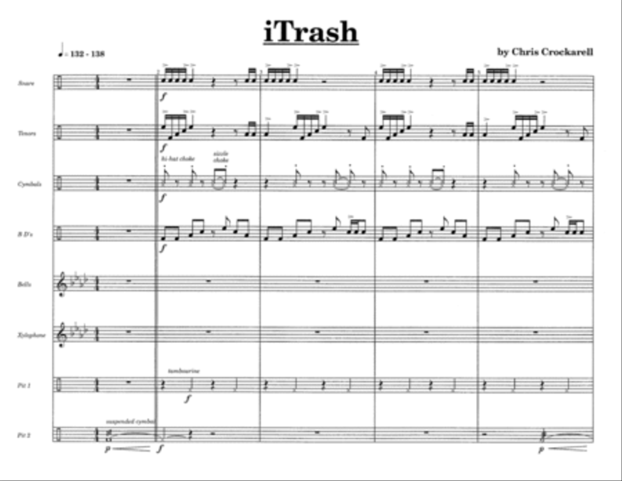iTrash w/Tutor Tracks iTrash w/Tutor Tracks Percussion Ensemble scores gallery preview page 3