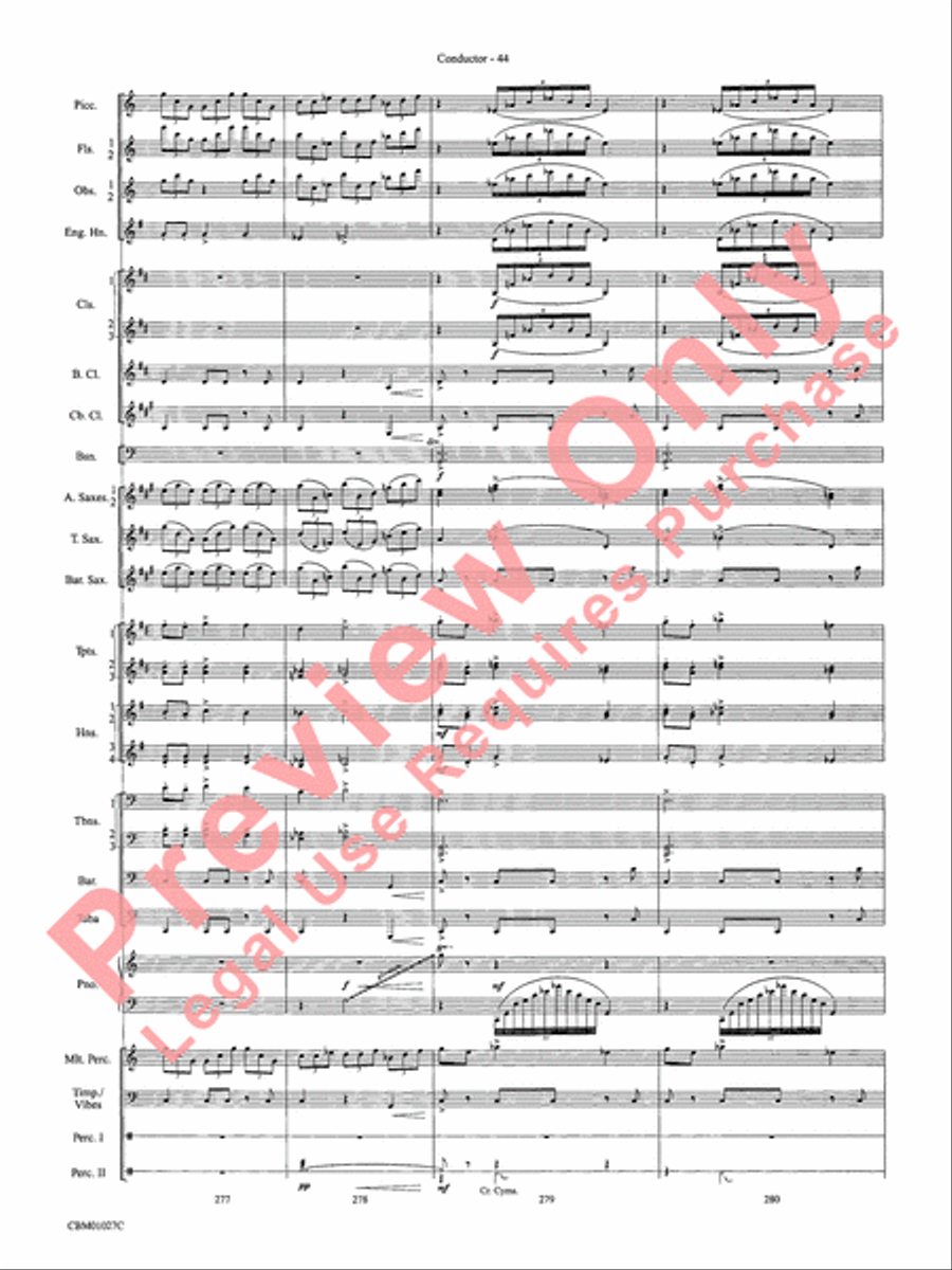 Harry Potter Symphonic Suite Concert Band scores gallery preview page 47