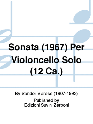 Book cover for Sonata (1967) Per Violoncello Solo (12 Ca.)