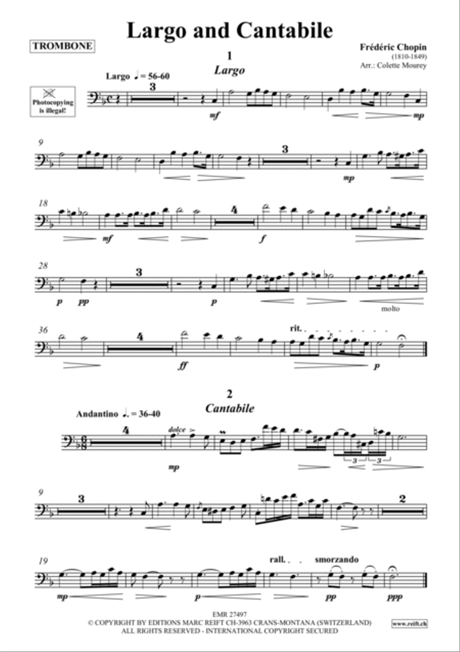 Largo and Cantabile Trombone scores gallery preview page 2