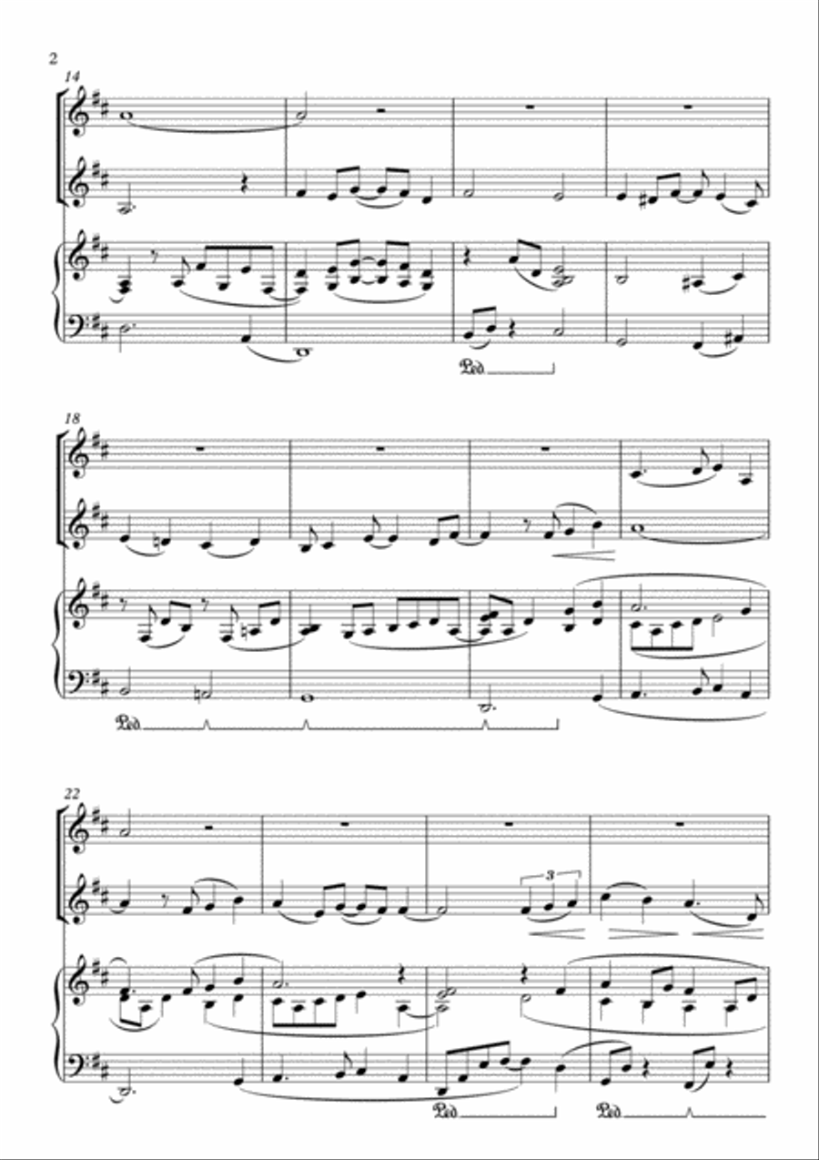A Whole New World (from 'Aladdin') Violin Solo scores gallery preview page 2